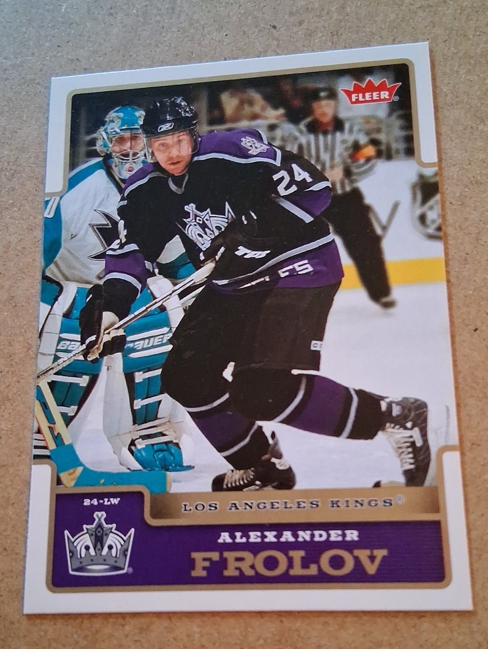 Fleer Los Angeles Kings Alexander Frolov Hockey Trading Card - Purple
